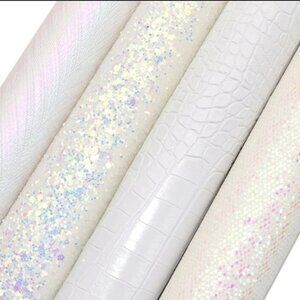 4 piece set Faux leather luxury texture craft sheets 8x13